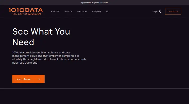 1010data Insights Platform screenshot