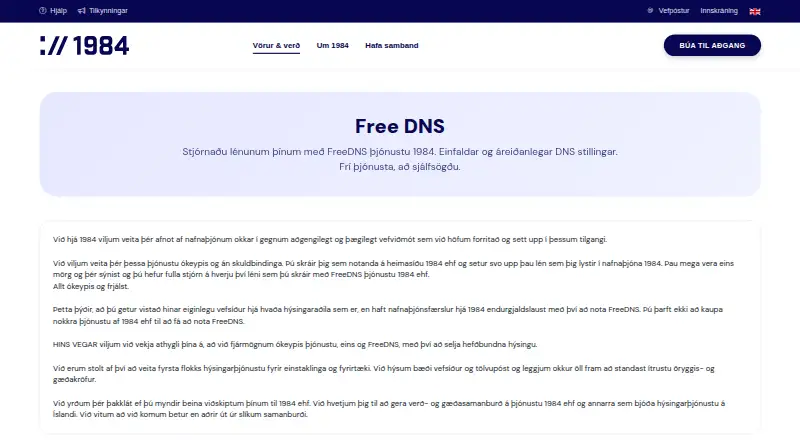1984 Anycast DNS screenshot