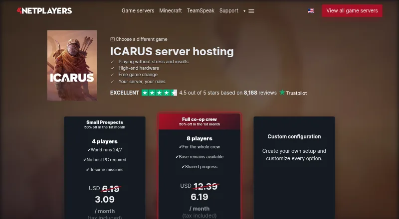 4NetPlayers Squad Server Hosting screenshot