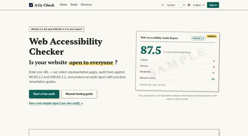 A11y Check screenshot