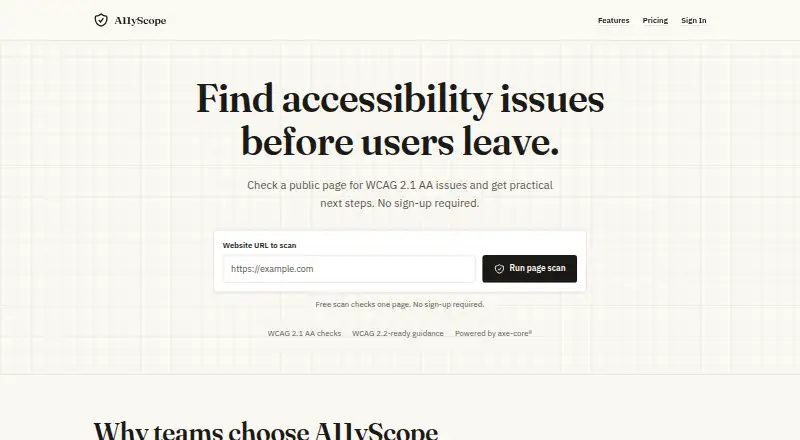 A11yScope screenshot