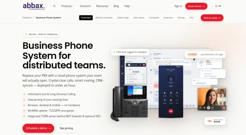 Abbax Business Phone System screenshot
