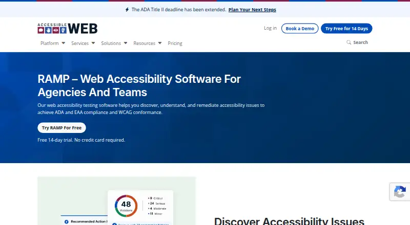 Accessible Web RAMP screenshot