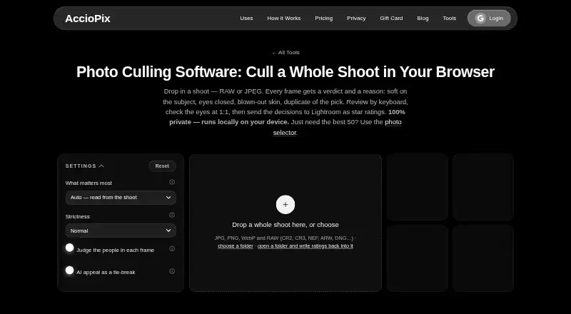 AccioPix Photo Culling screenshot
