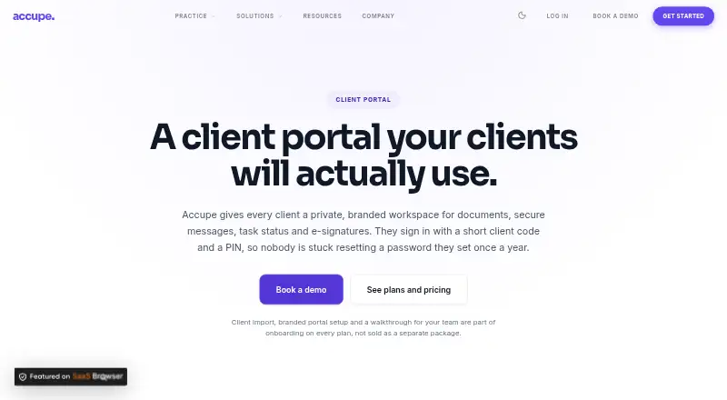 Accupe screenshot