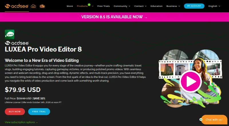 ACDSee LUXEA Pro Video Editor screenshot