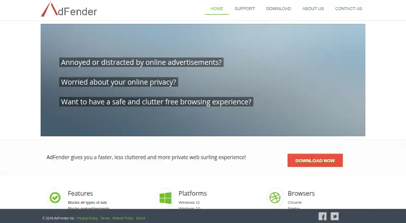 AdFender screenshot
