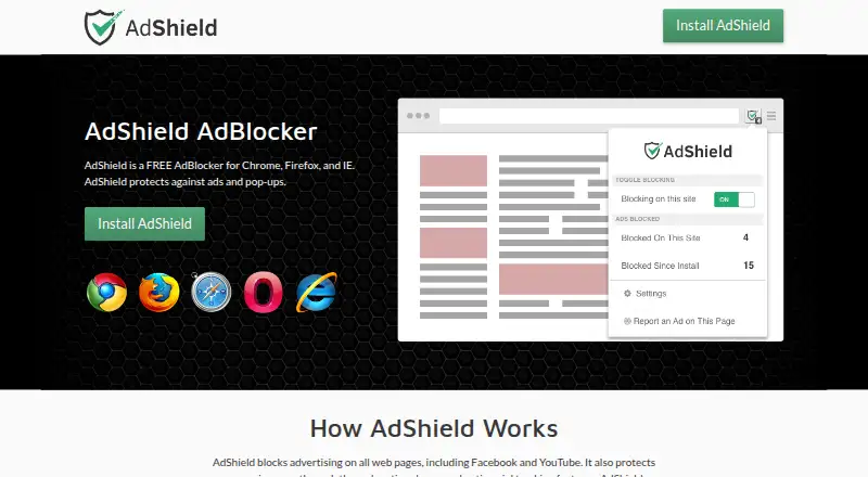 AdShield screenshot