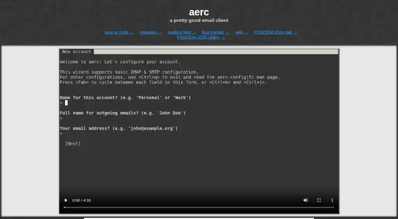 aerc screenshot