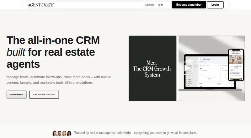 Agent Crate CRM screenshot
