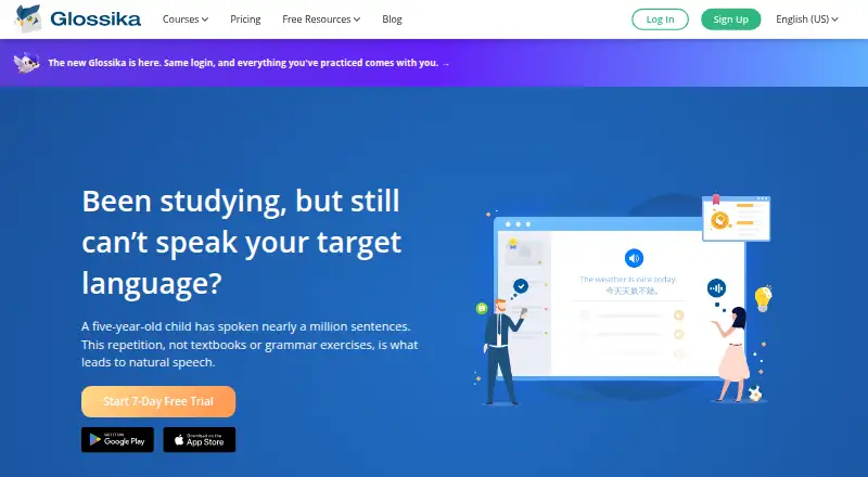Glossika screenshot