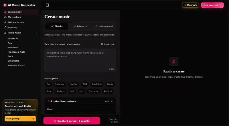 AI Music Generator screenshot