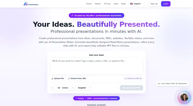 AI Presentations screenshot