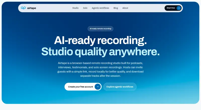 Airtape Studio screenshot