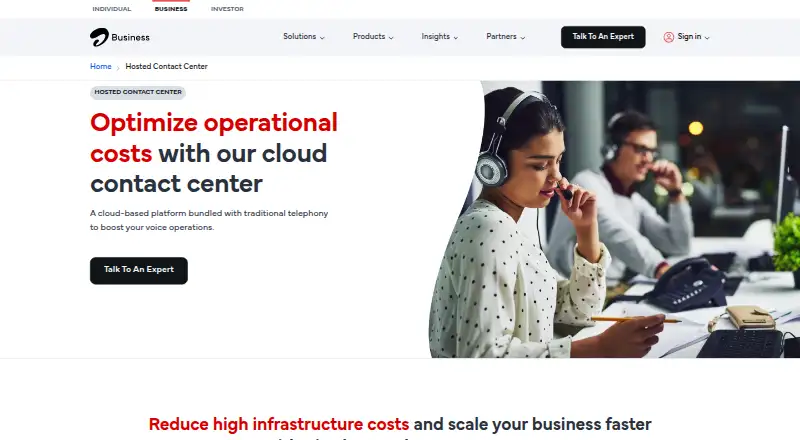 Airtel Hosted Contact Center screenshot