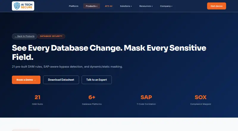 AI Tech Secure Database Security screenshot