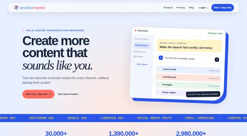WordHero screenshot