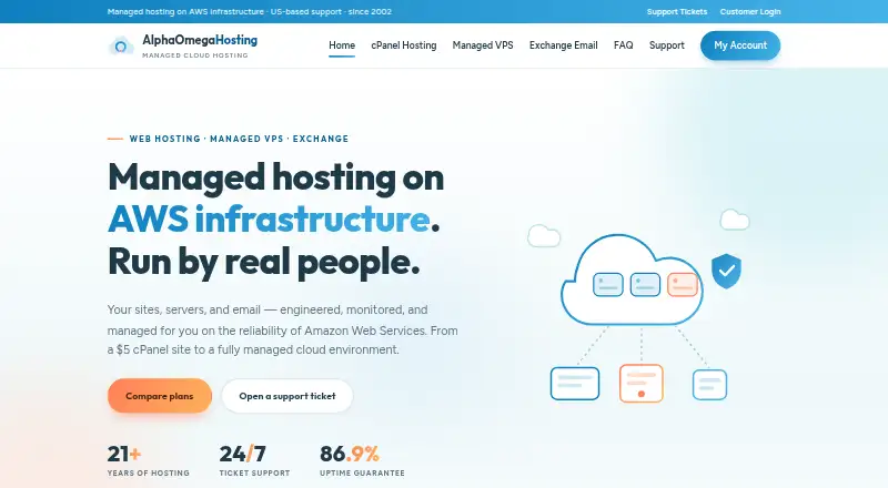 AlphaOmegaHosting Managed VPS screenshot