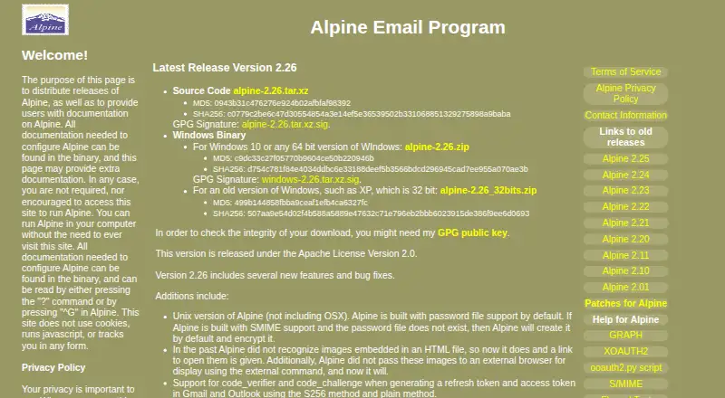 Alpine screenshot