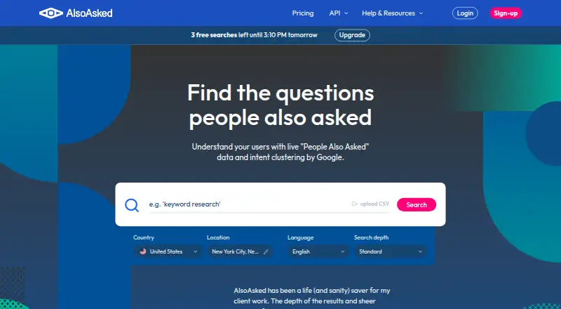 AlsoAsked screenshot
