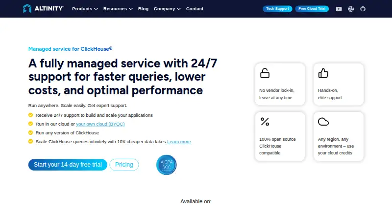 Altinity.Cloud screenshot