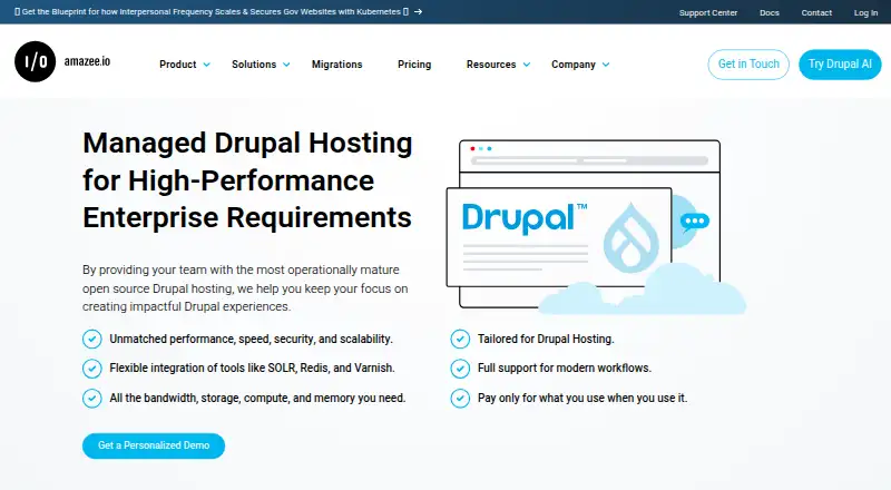 amazee.io Enterprise Drupal Hosting screenshot