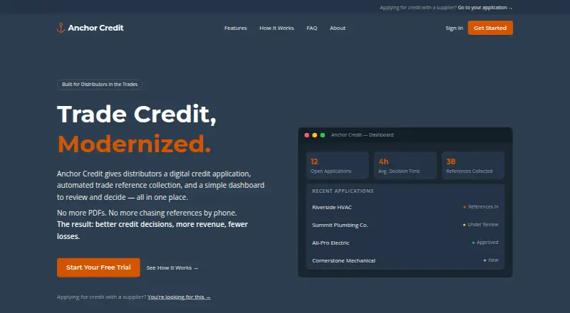 Anchor Credit screenshot
