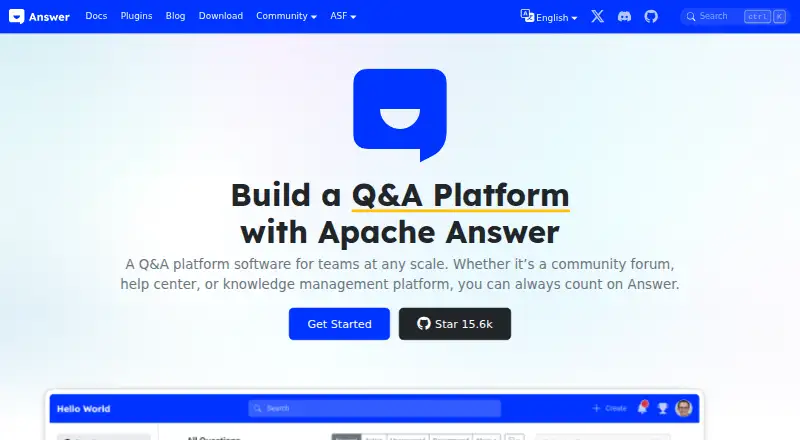 Apache Answer screenshot