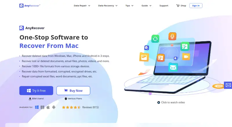 AnyRecover screenshot