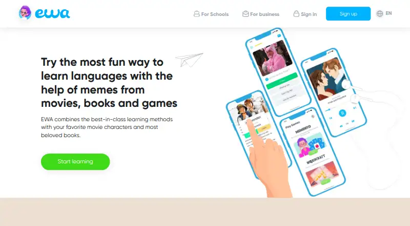 EWA English screenshot