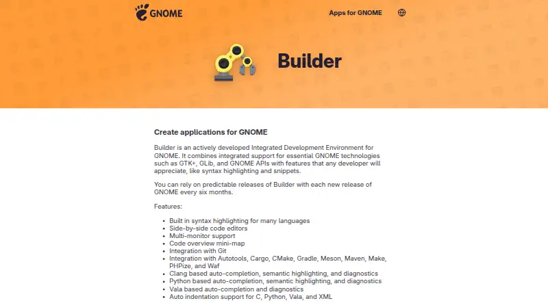 GNOME Builder screenshot