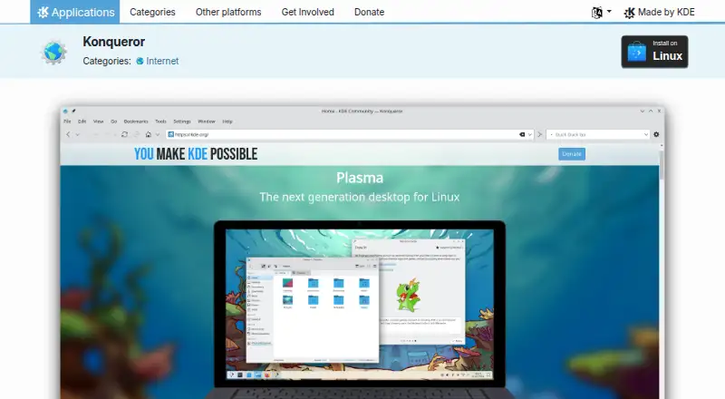 Konqueror screenshot
