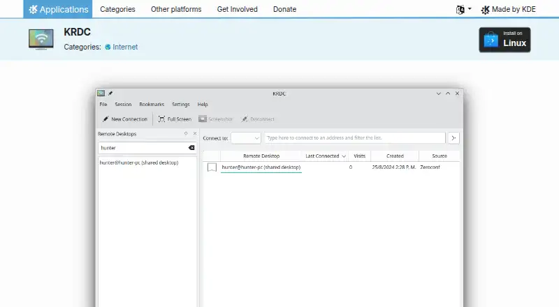 KRDC screenshot