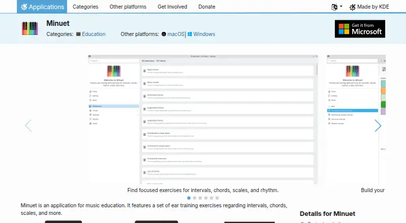 Minuet screenshot