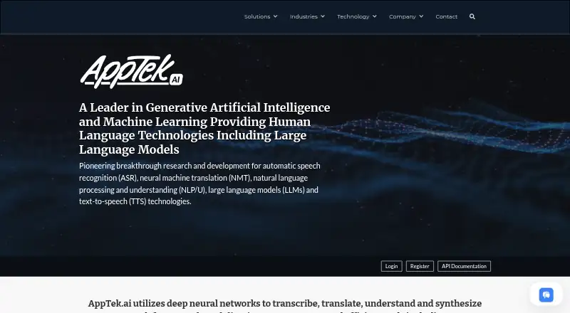 AppTek Machine Translation screenshot