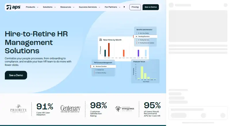 APS Core HR screenshot