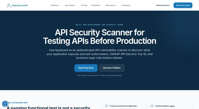 ApyGuard API Security Scanner screenshot