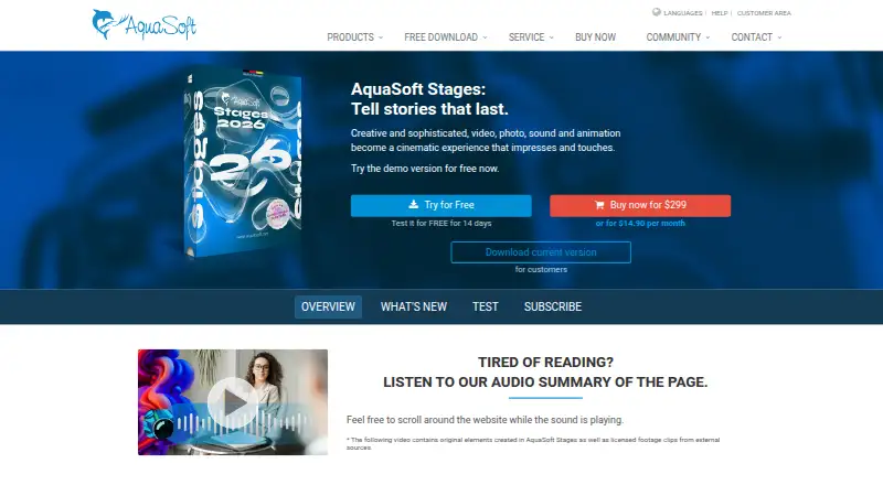 AquaSoft Stages screenshot