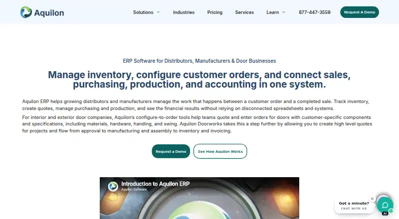 Aquilon ERP screenshot