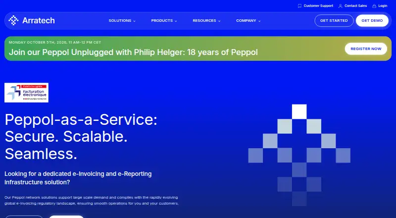 Arratech Peppol-as-a-Service screenshot