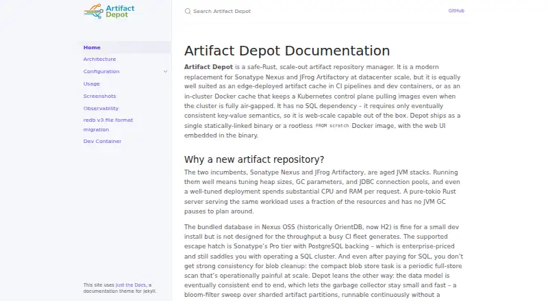 Artifact Depot screenshot