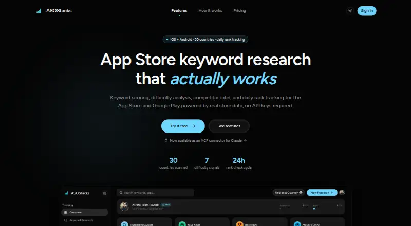 ASOStacks screenshot