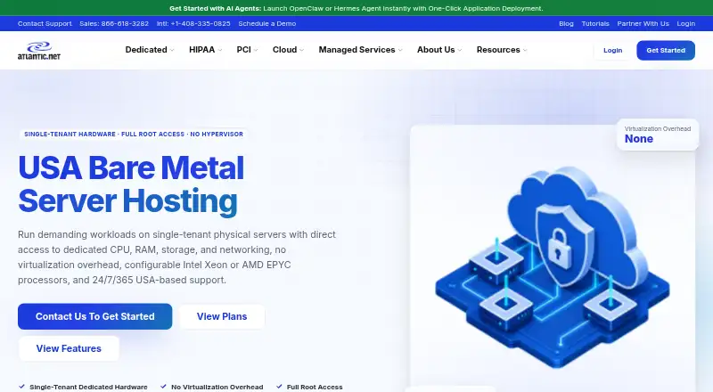 Atlantic.Net Bare Metal Servers screenshot