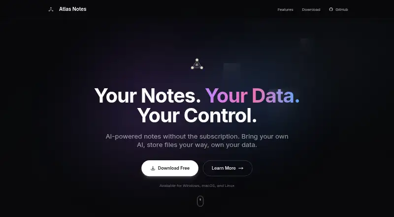 Atlas Notes screenshot