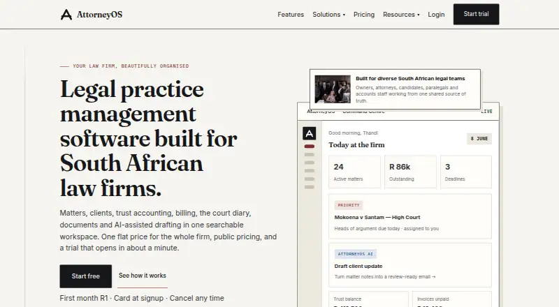 AttorneyOS screenshot