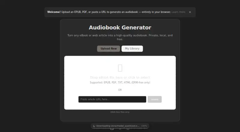 Audiobook Generator by Cabeda screenshot