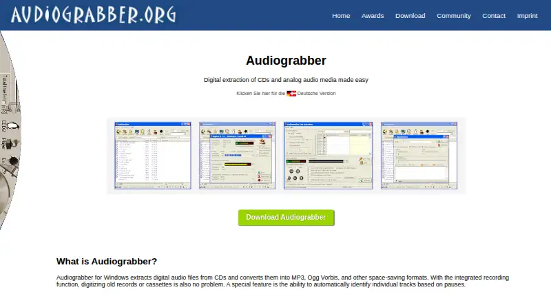 Audiograbber screenshot
