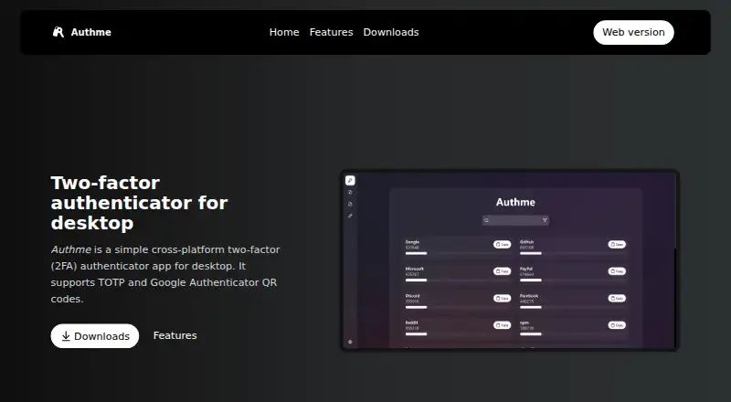Authme screenshot