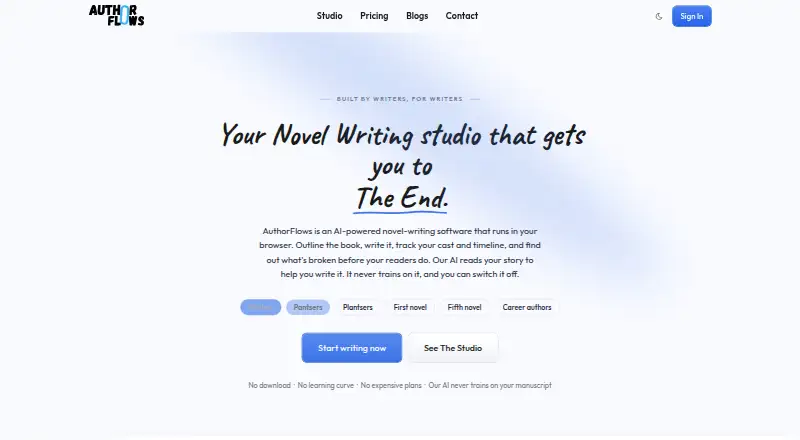AuthorFlows screenshot