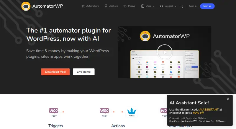AutomatorWP screenshot